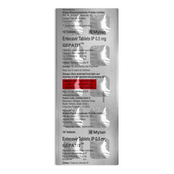 GEPATIT 0.5mg Tablet 10's