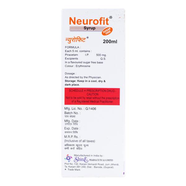 NEUROFIT Sugar Free Syrup 200ml