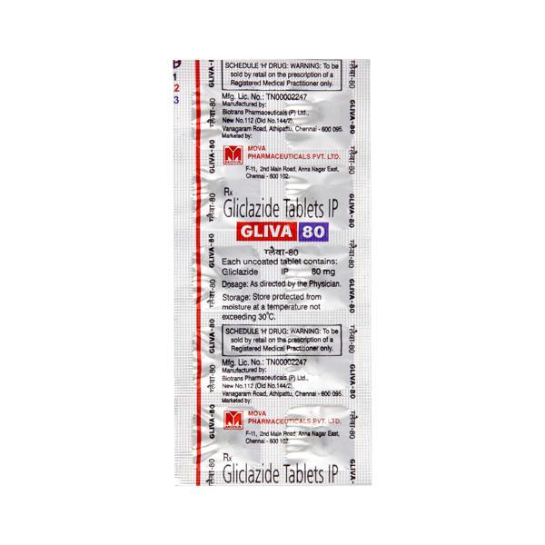 Gliva 80mg Tablet 10'S