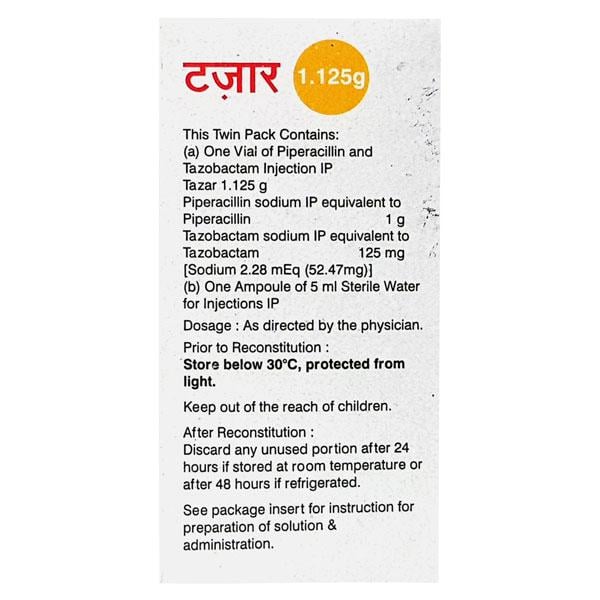 Tazar 1.125gm Injection 1's