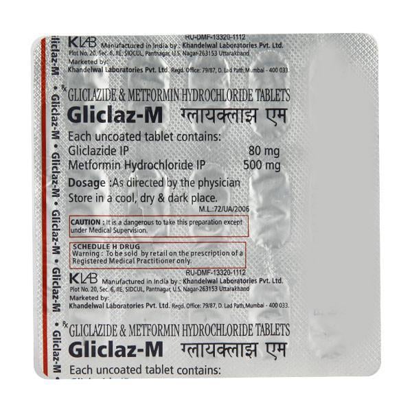 Gliclaz M Tablet 15'S