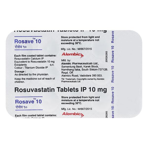 Rosave 10mg Tablet 15'S
