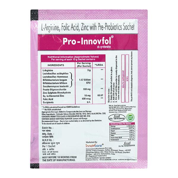 PRO INNOVFOL SUGAR FREE Sachet 10gm