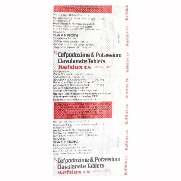 KEFDOX CV Tablet 10's