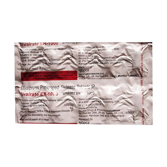 Divalrate Er 1000Mg Tablet 10's
