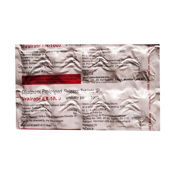 Divalrate Er 1000Mg Tablet 10's