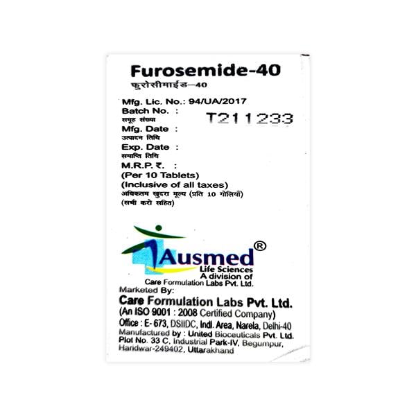 FUROSEMIDE 40 Tablet 10's
