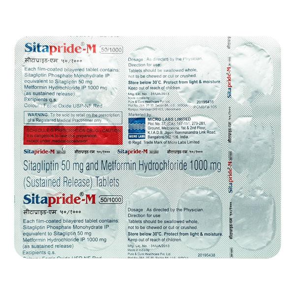 SITAPRIDE M 50/1000 Tablet 15's