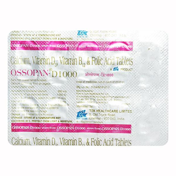 Ossopan D 1000 Tablet 10'S