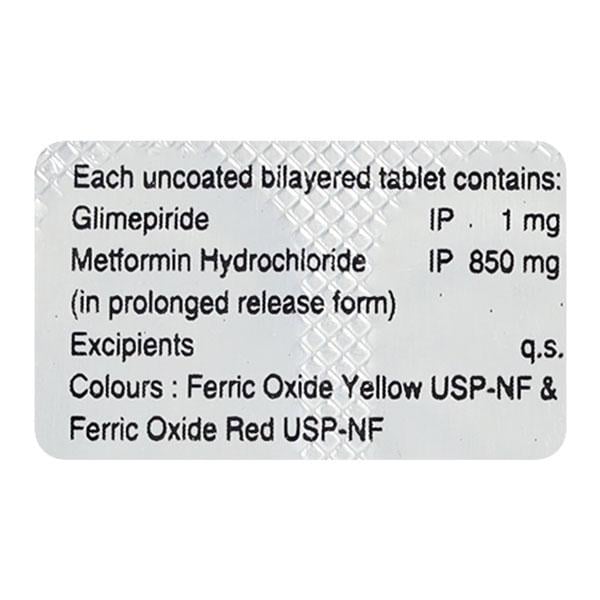Zoryl MF 1/850mg Tablet 10'S