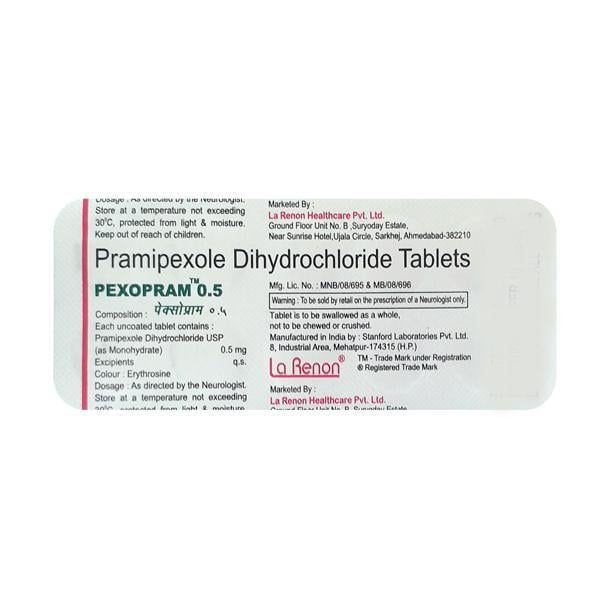 Pexopram 0.5mg Tablet 10'S