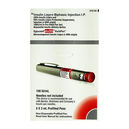 Eglucent Mix 50 Kwikpen 100IU Pen(Dispo) 1X3ml