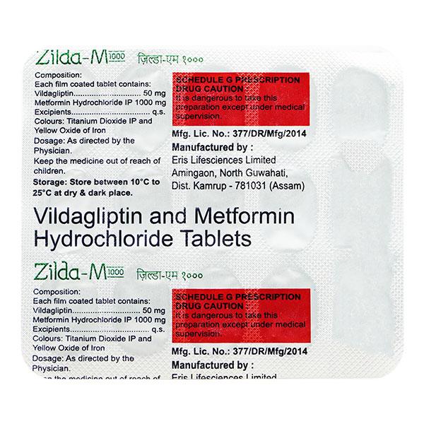 ZILDA M 1000mg Tablet 15's