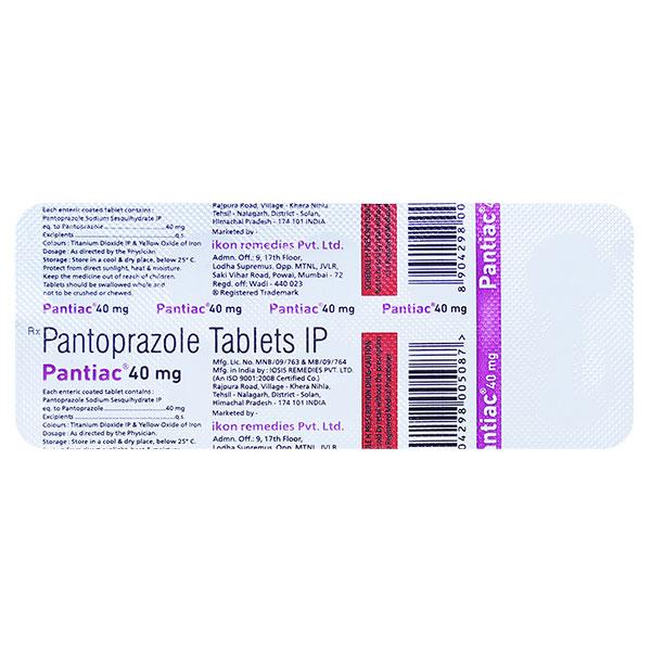 PANTIAC 40mg Tablet 10's