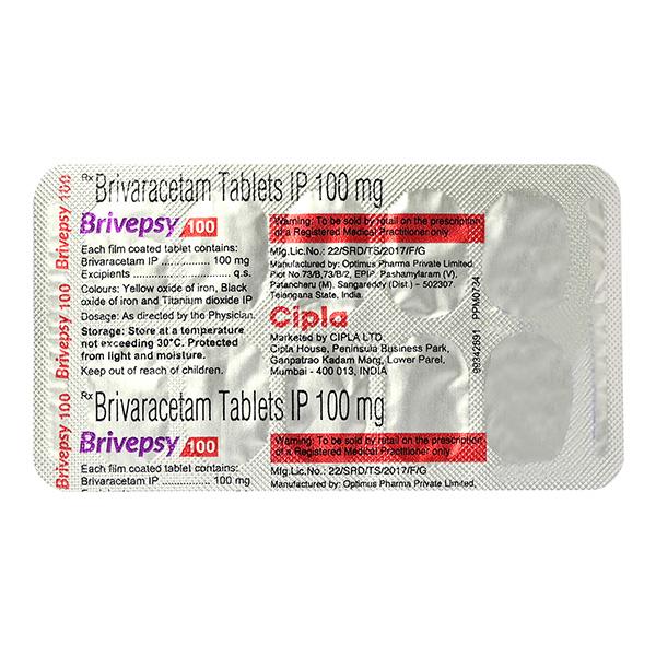 BRIVEPSY 100 Tablet 10's