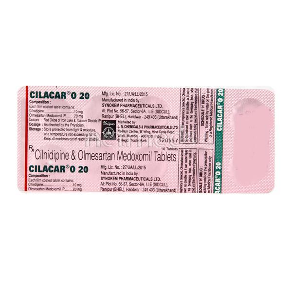 Cilacar O 20mg Tablet 10'S