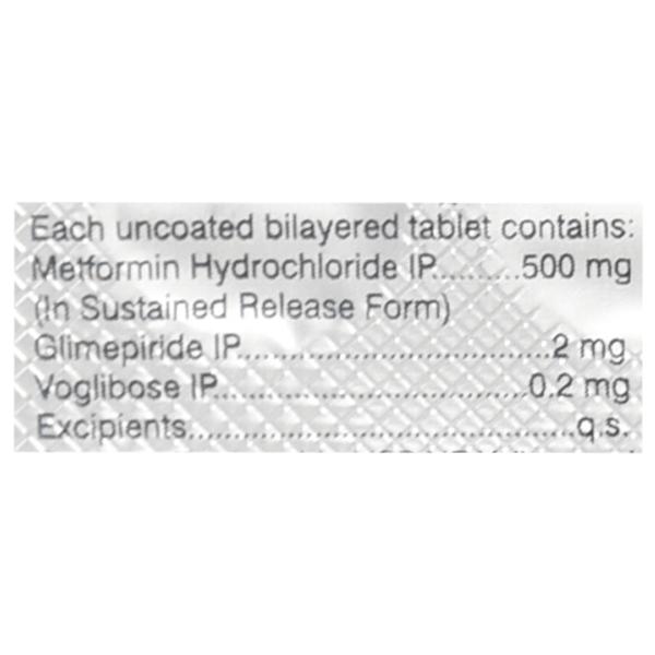 Glycomet Trio 2mg Tablet 10'S