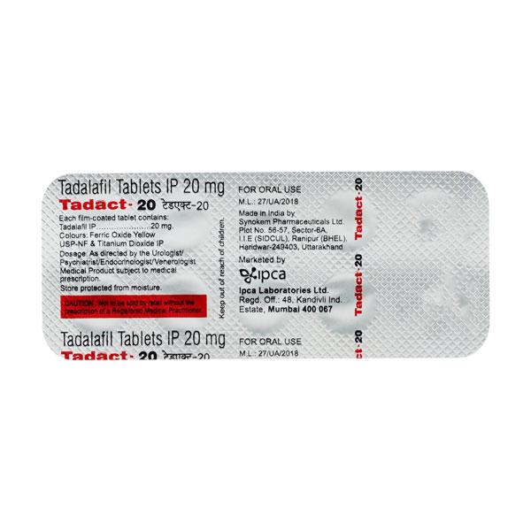 Tadact 20mg Tablet 10'S