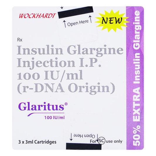 Glaritus New 100IU Cartridge 3X3ml