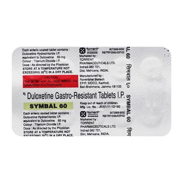 Symbal 60mg Tablet 10'S