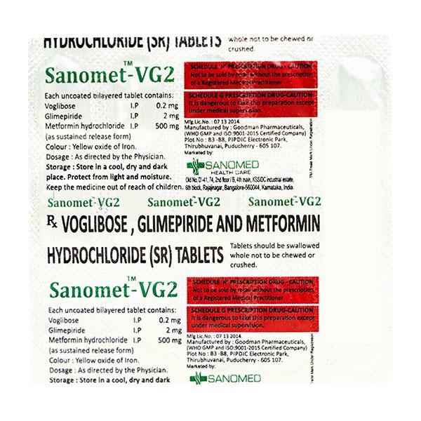 SANOMET VG 2 Tablet 15's