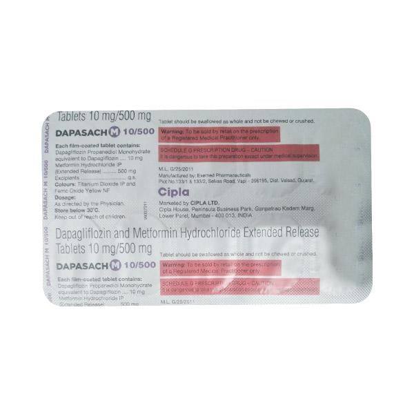 DAPASACH M 10/500 Tablet 10's