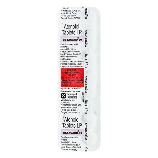Betacard 50mg Tablet 14'S