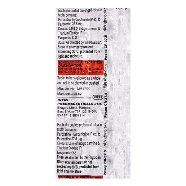 Pexep CR 37.5mg Tablet 10'S