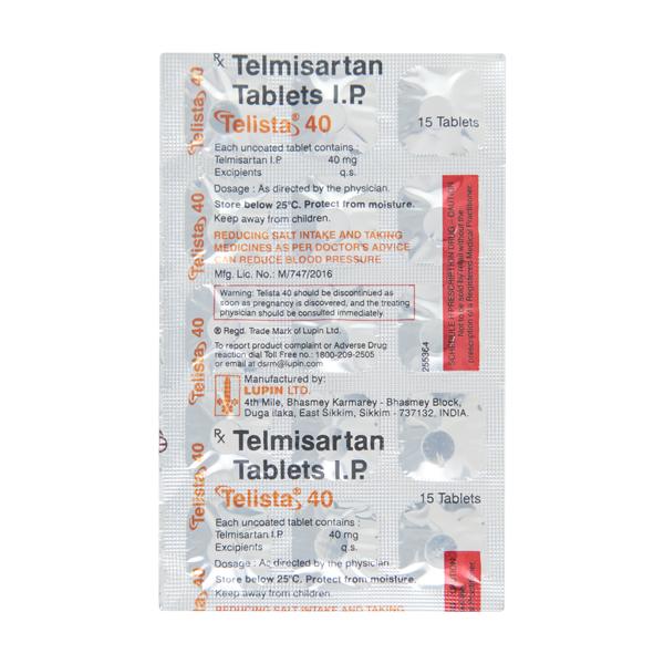 Telista 40mg Tablet 15'S