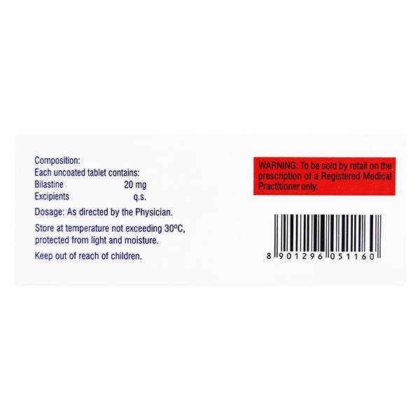 BILASURE 20mg Tablet 10's