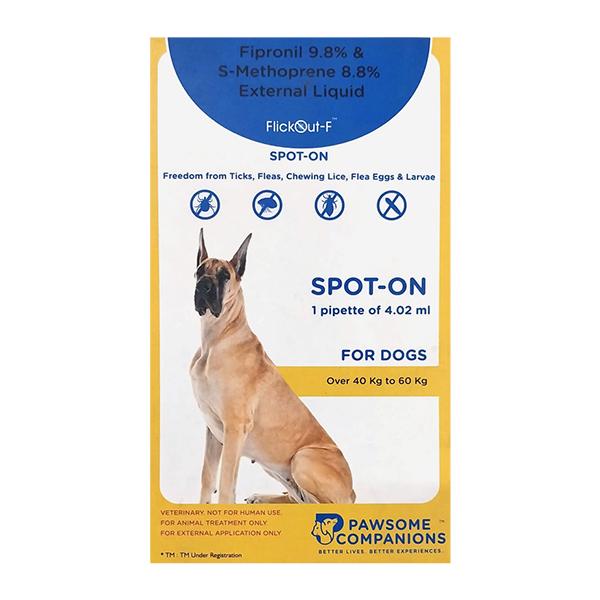 FLICKOUT F SPOT ON (VET) FOR DOGS 40-60KG Liquid 4.02ml