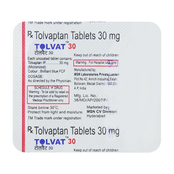Tolvat 30mg Tablet 4'S