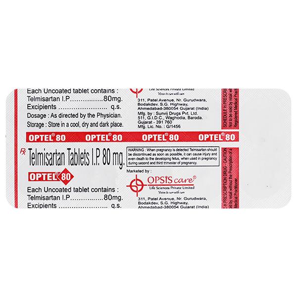 OPTEL 80mg Tablet 10's