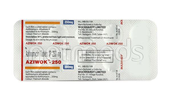 Aziwok 250mg Tablet 10'S