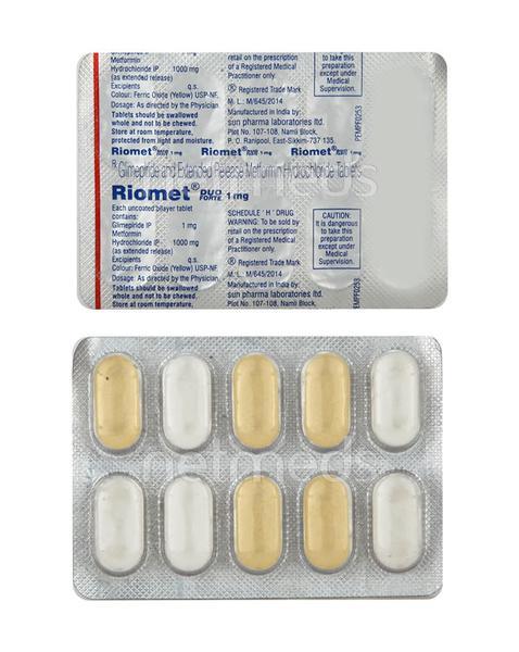 Riomet Duo Forte 1mg Tablet 10'S