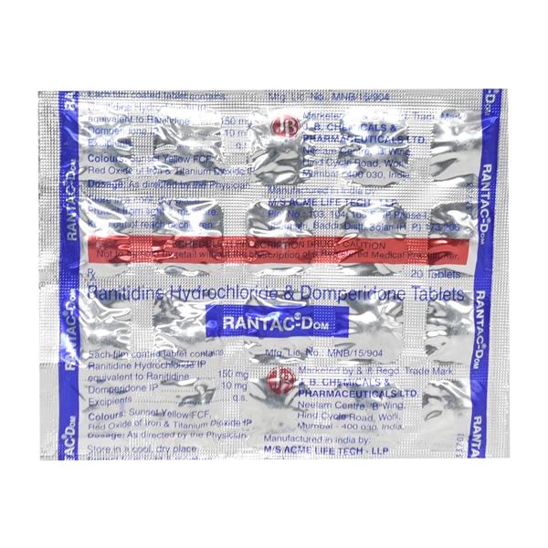 RANTAC DOM Tablet 20's