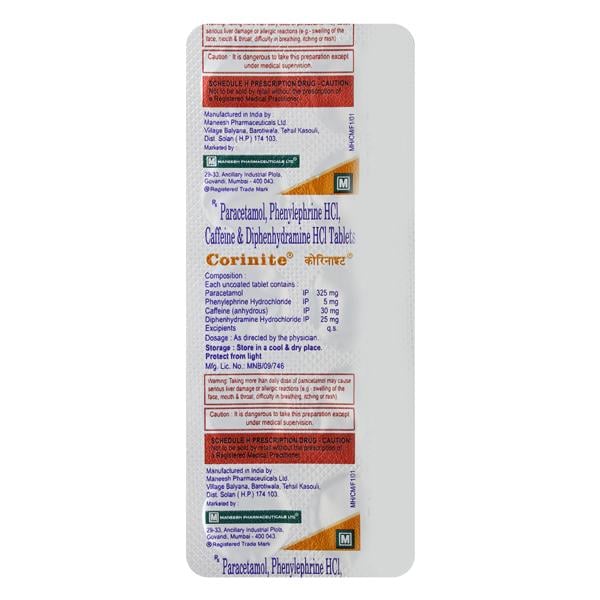 CORINITE Tablet 10's