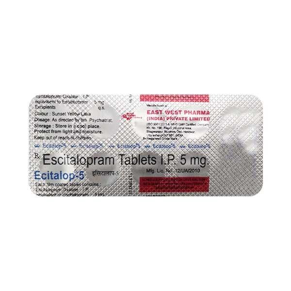 Ecitalop 5mg Tablet 10'S