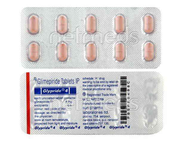 Glypride 4mg Tablet 10'S