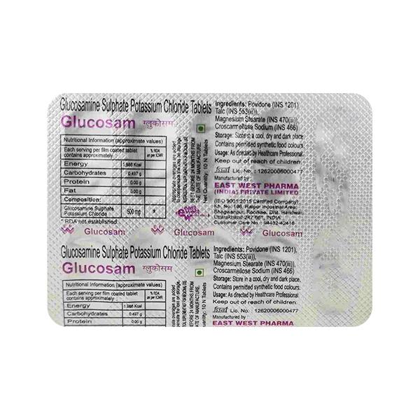 Glucosam 500mg Tablet 10'S