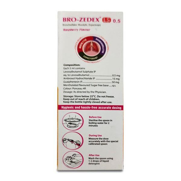BRO ZEDEX LS 0.5 RASPBERRY FLAVOUR Expectorant 60ml