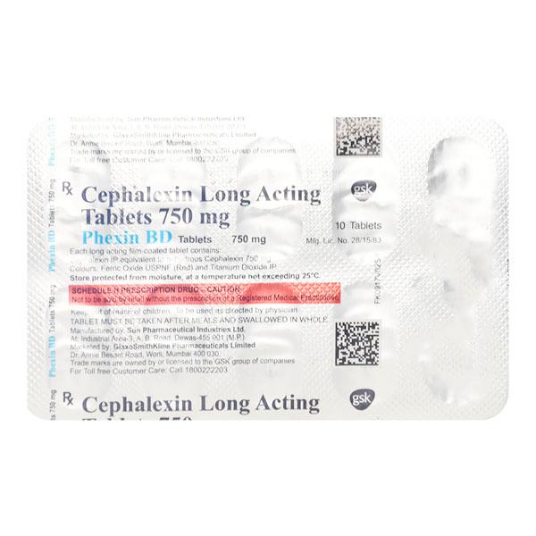 Phexin BD 750mg Tablet 10'S