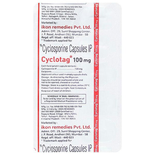 CYCLOTAG 100mg Capsule 10's