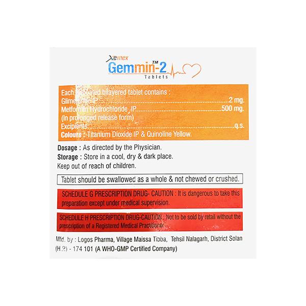 GEMMIN 2 Tablet 15's