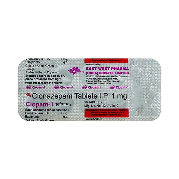 Clopam 1mg Tablet 10'S