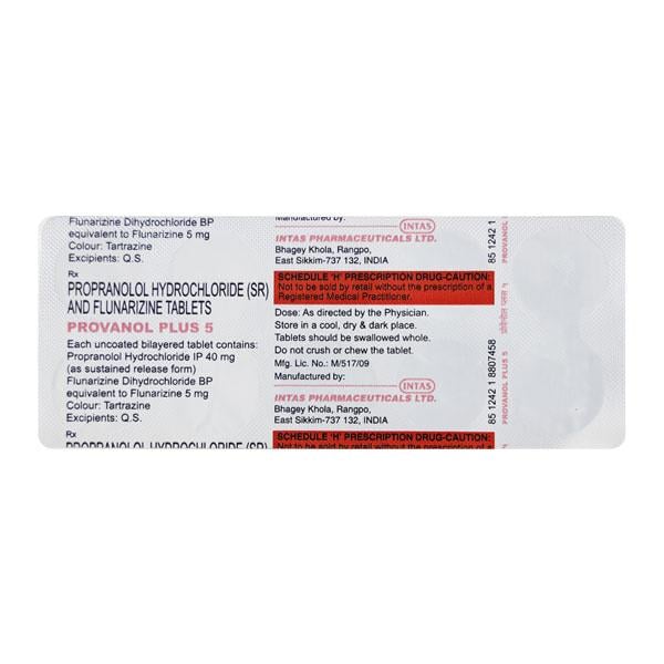 Provanol Plus 5mg Tablet 10'S