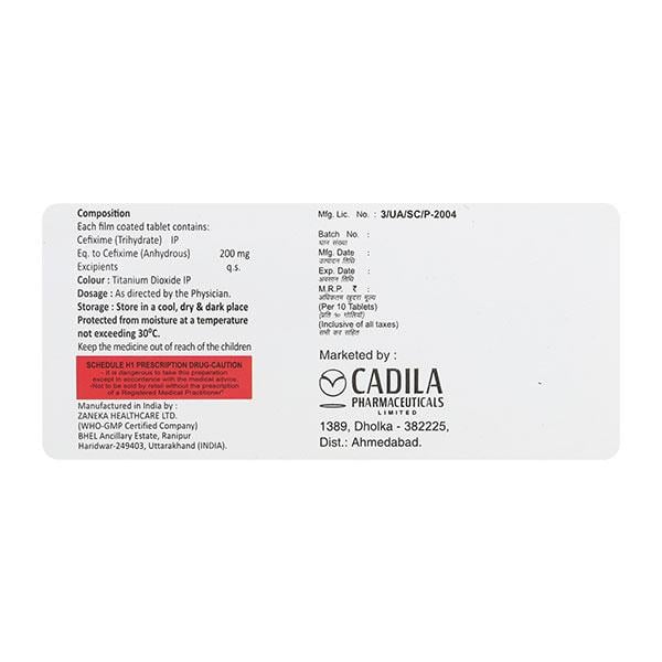 Cadixim 200mg Tablet 10'S