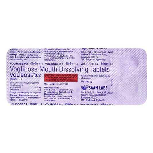 VOLIBOSE 0.2mg Tablet 10's