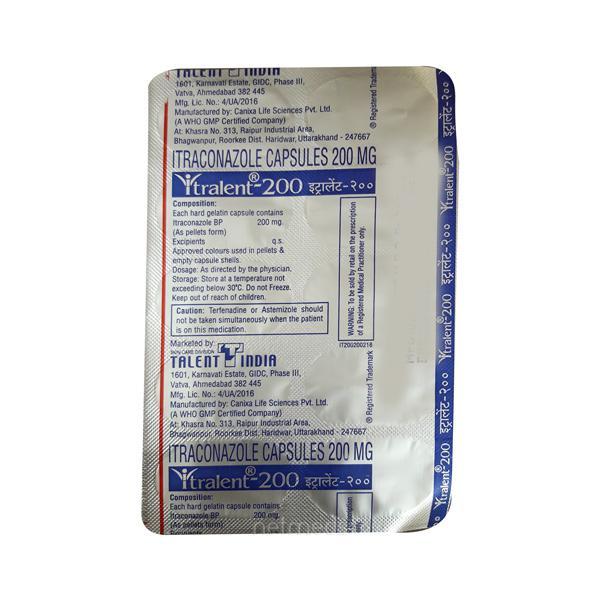 Itralent 200mg Capsule 10'S