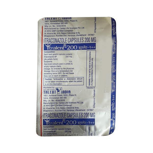 Itralent 200mg Capsule 10'S